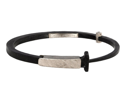 Pat Flynn White Gold Collar Nail Bracelet