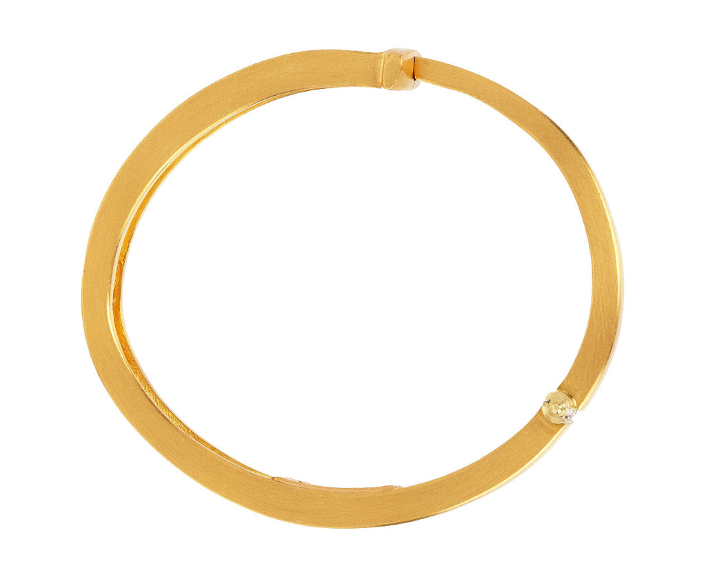 Pat Flynn Yellow Gold Nail Bracelet Top View