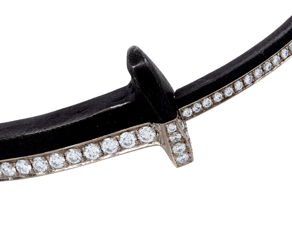 Pat Flynn White Gold Diamond Alchemy Nail Bracelet Clasp Close Up