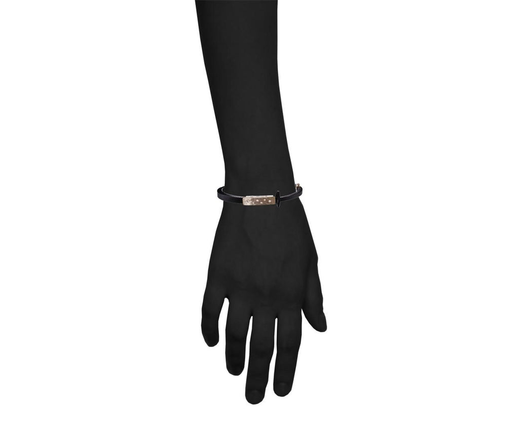 White Palladium Diamond Collar Iron Nail Bracelet - TWISTonline 