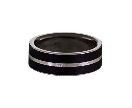 White Gold Stripe Ring - TWISTonline 
