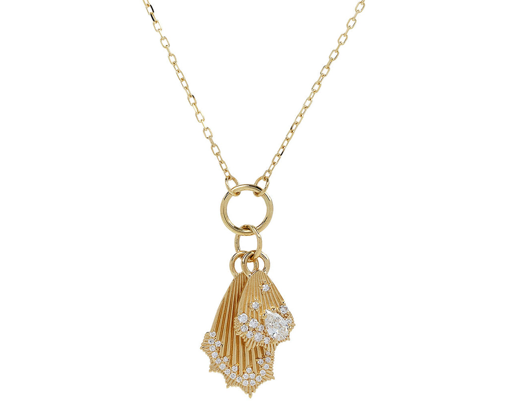 Foundrae Miniature Diamond Encrusted Butterfly Wings Necklace