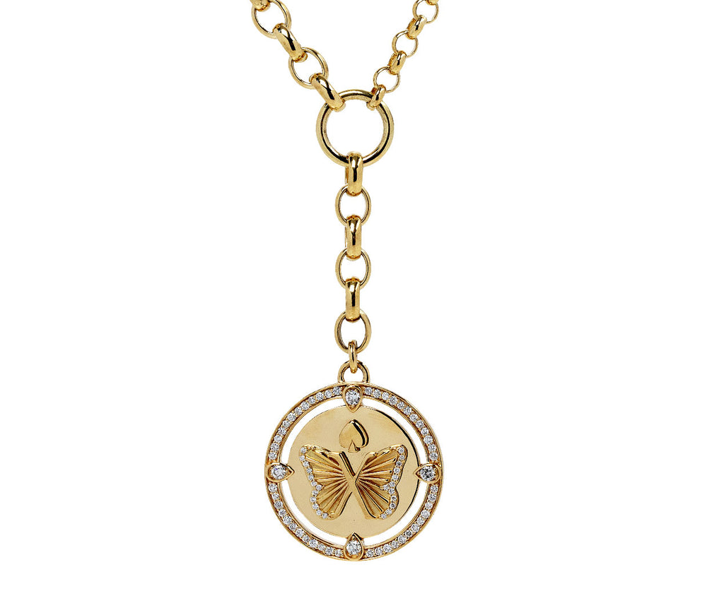 Foundrae Large Reverie Specialty Medallion Heavy Mixed Belcher Chain Necklace