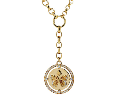 Foundrae Large Reverie Specialty Medallion Heavy Mixed Belcher Chain Necklace