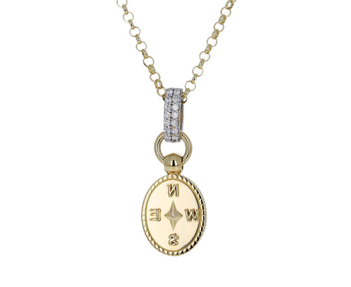 Internal Compass Mini Crest Super Fine Belcher Chain Necklace