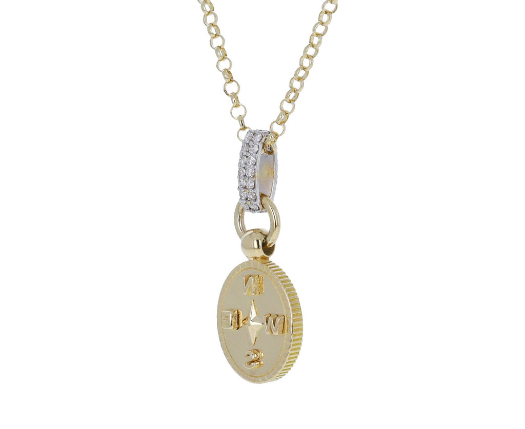 Internal Compass Mini Crest Super Fine Belcher Chain Necklace