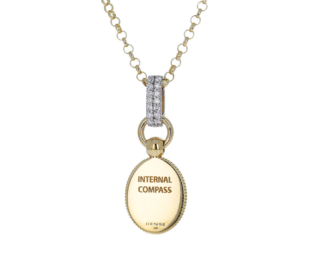 Internal Compass Mini Crest Super Fine Belcher Chain Necklace