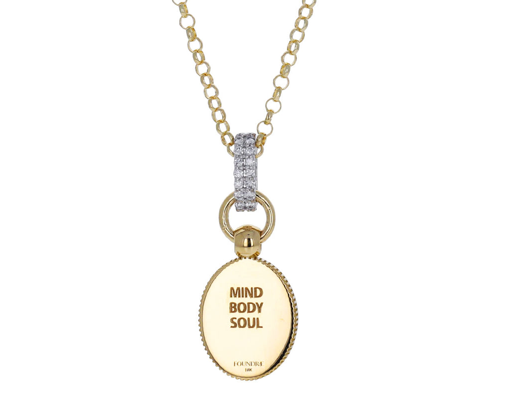 Mind, Body, Soul Mini Crest Super Fine Belcher Chain Necklace