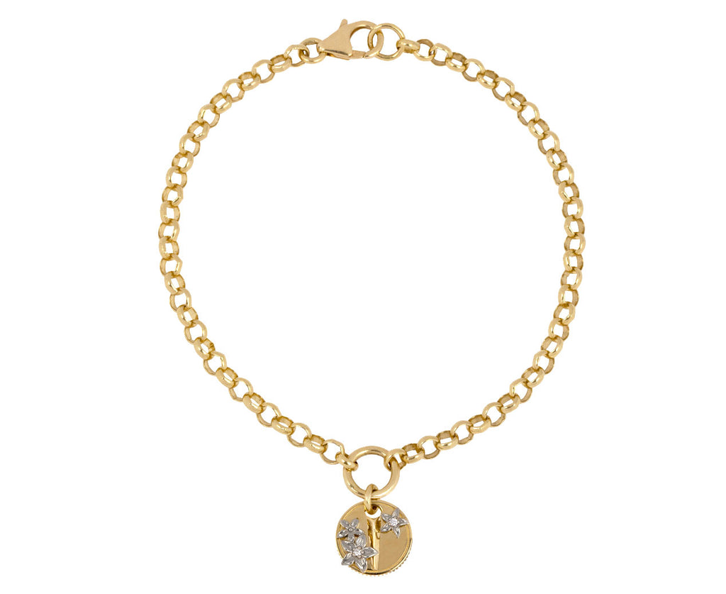 Foundrae Jewelry Medium Belcher Chain with Mini Coin Resilience Bracelet