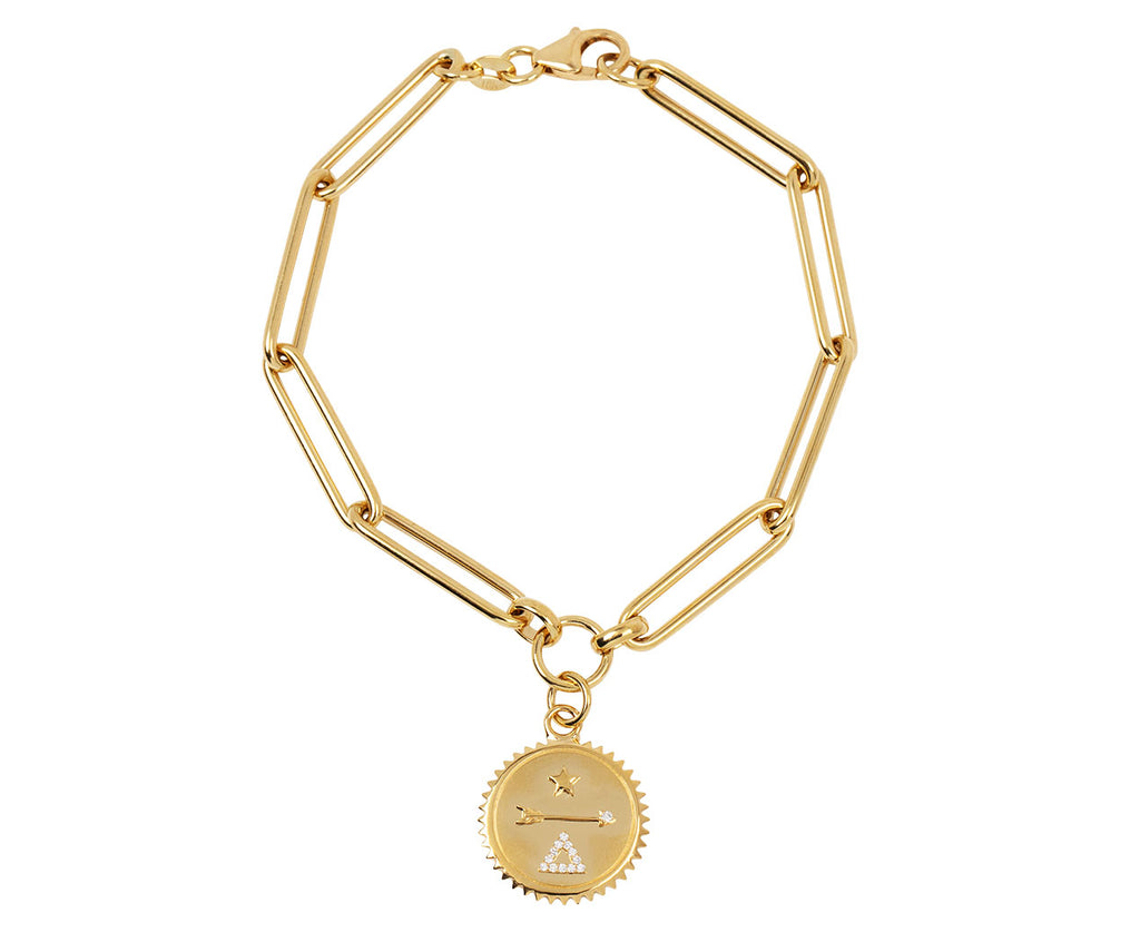 Foundrae Jewelry Baby Dream 18K Yellow Gold Medallion Extended Clip Bracelet