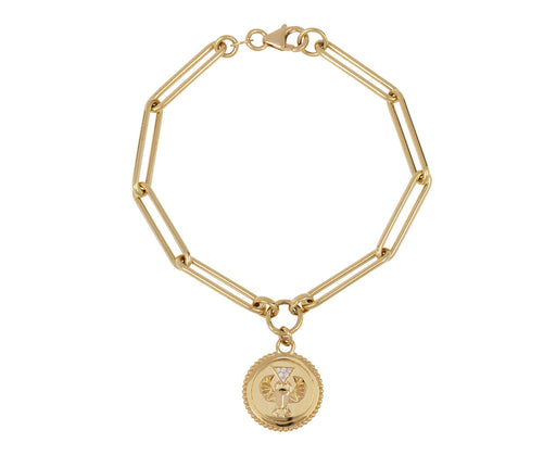 Foundrae Jewelry Baby Protection Medallion Extended Clip Bracelet
