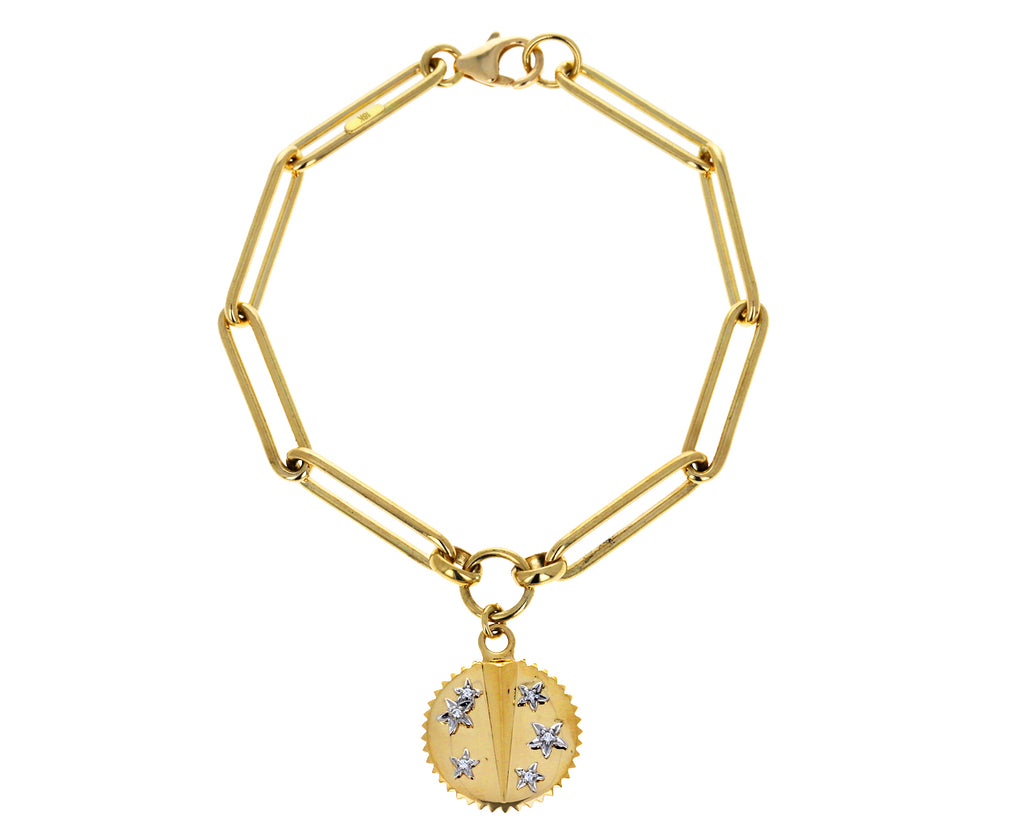 Color Blossom Medallion, Yellow Gold, White Gold And Diamonds