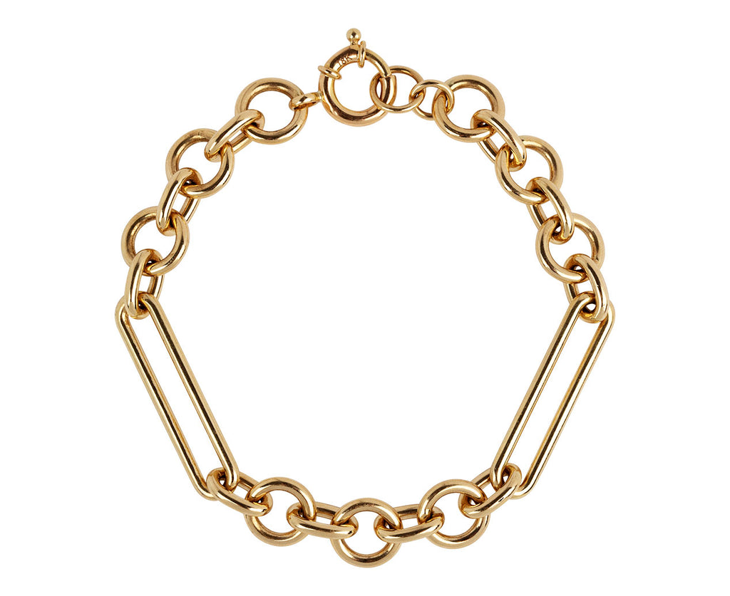 Foundrae Jewelry Midsize Mixed Clip Chain 18K Yellow Gold Bracelet