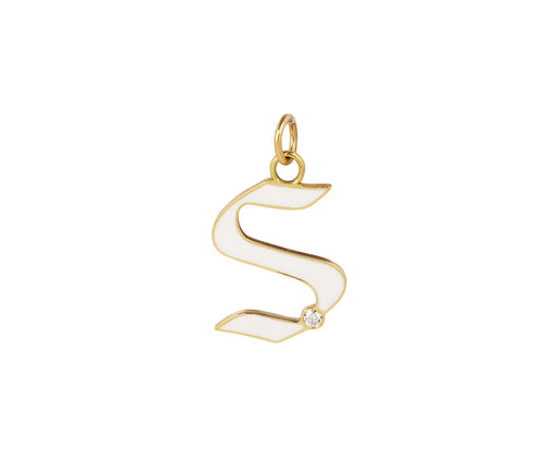 Diamond Point 'S' Initial Charm Pendant ONLY