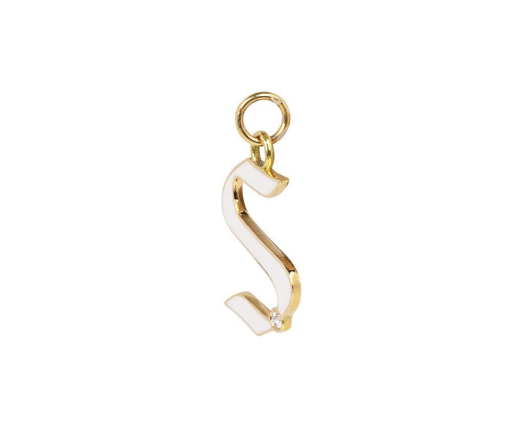 Diamond Point 'S' Initial Charm Pendant ONLY