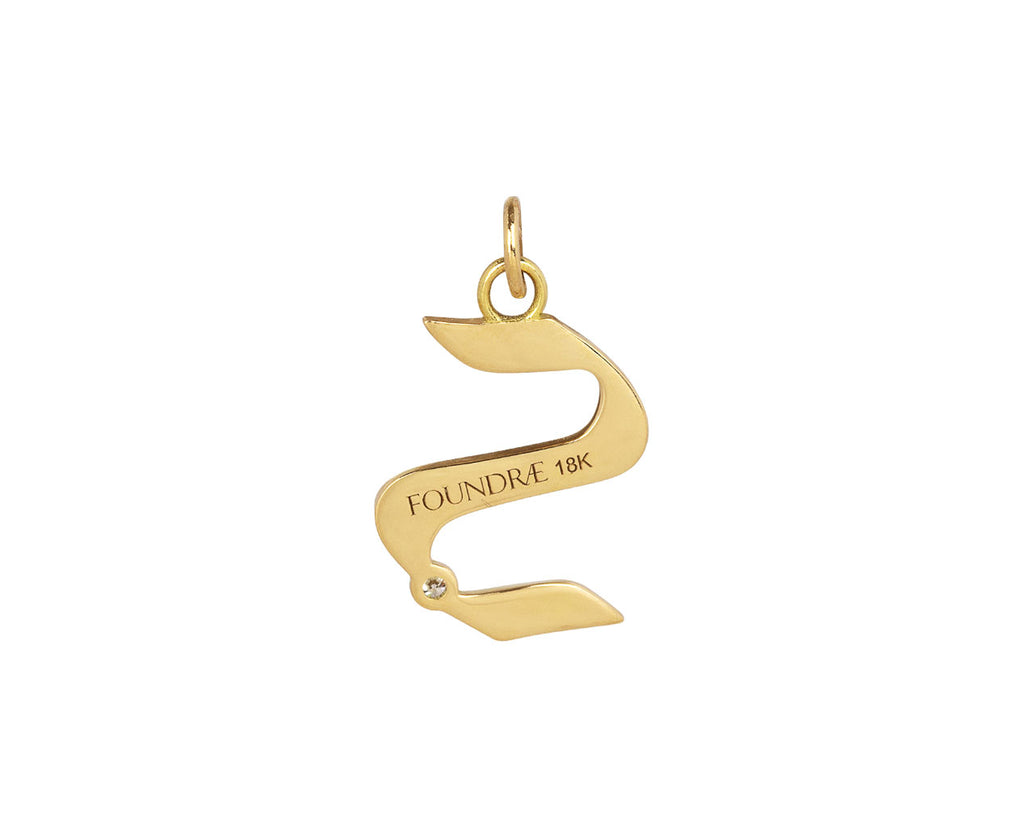 Diamond Point 'S' Initial Charm Pendant ONLY