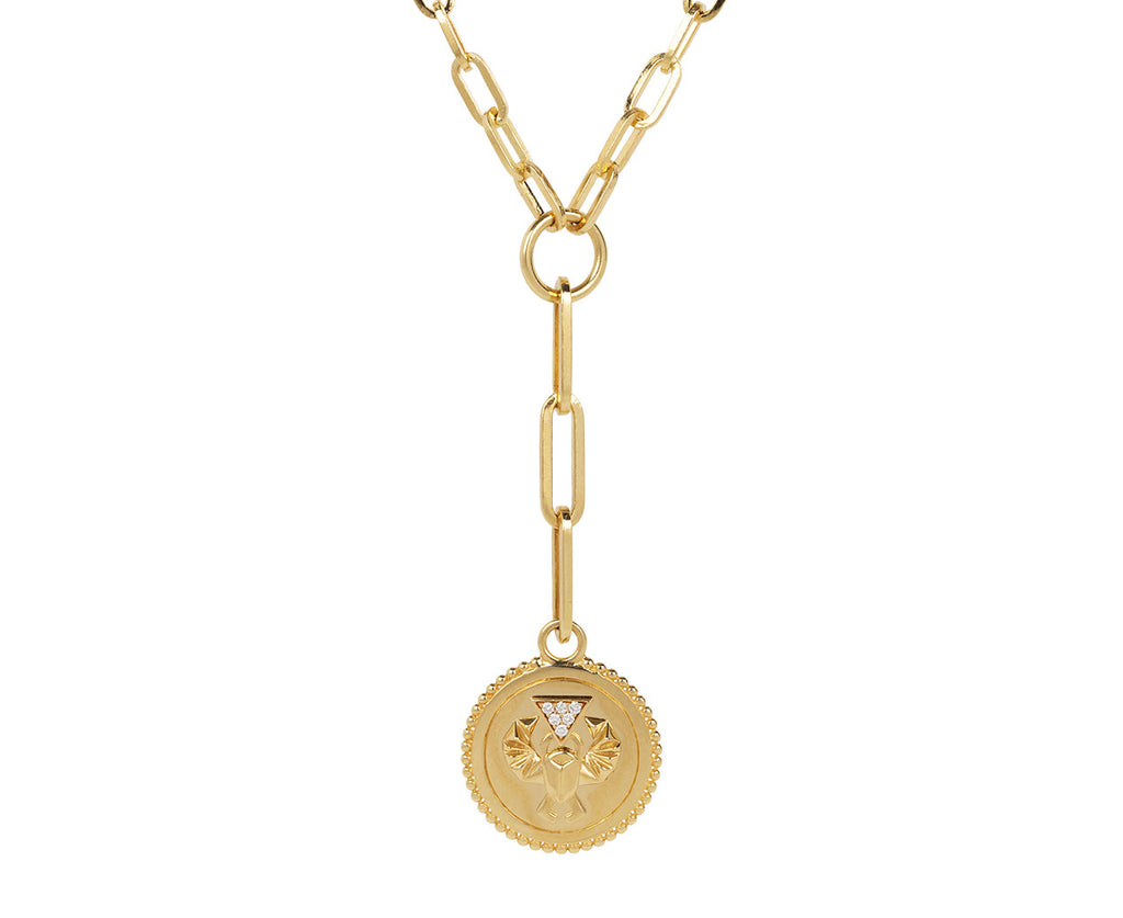 Foundrae Refined Clip and Medium Protection Medallion Necklace