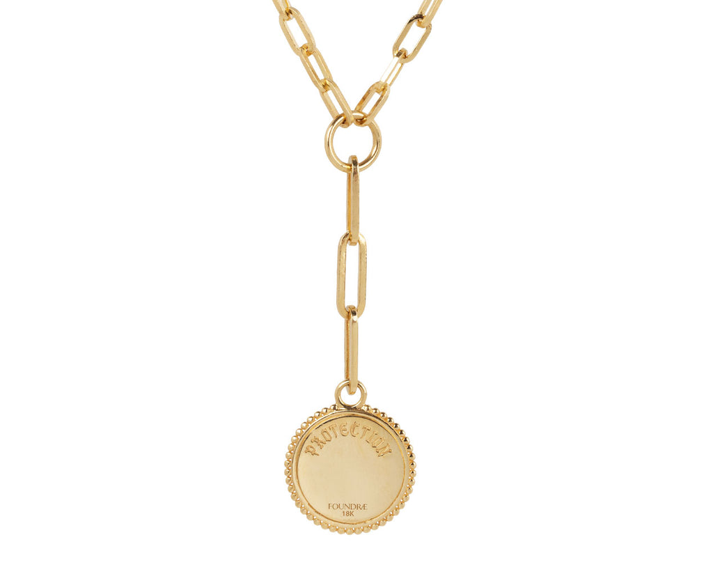 Foundrae Refined Clip and Medium Protection Medallion Necklace Back