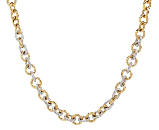 Foundrae Jewelry Midsized Mixed Link Diamond Chain Necklace