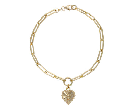 Classic Clip Chain with Heart Love Token Bracelet