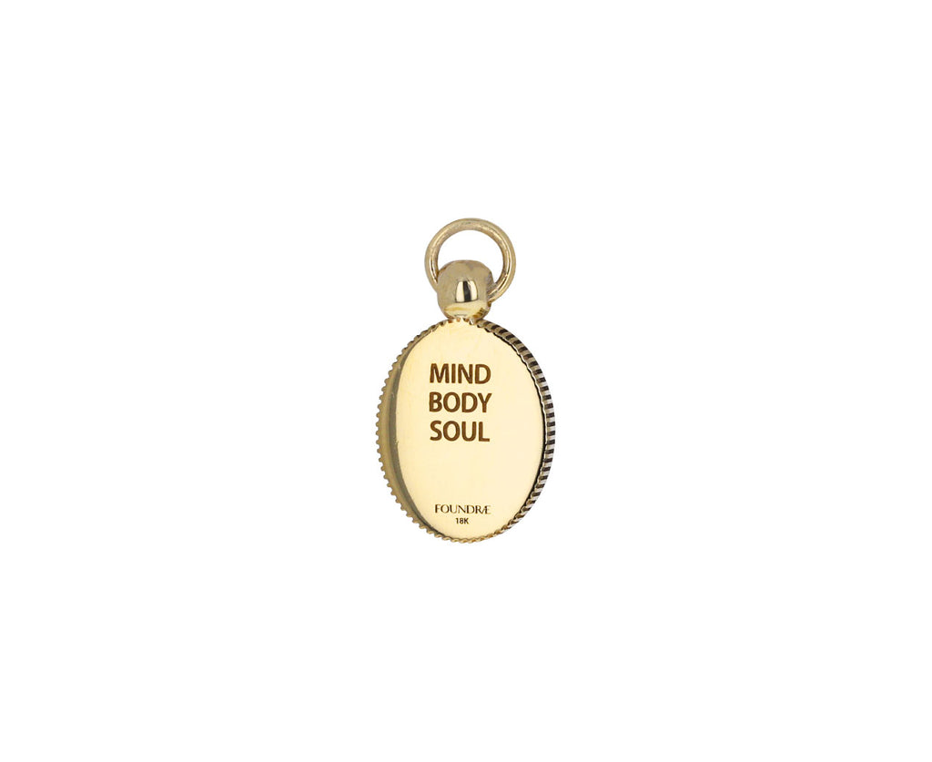 Mind, Body, Soul Oval Coin Charm Medallion ONLY
