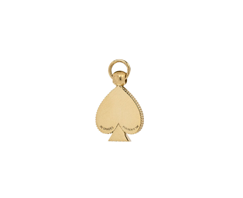 Foundrae Mini Spade Crest Charm ONLY Back