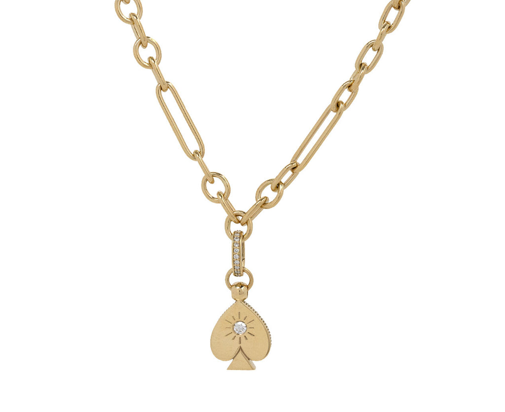Foundrae Mini Spade Crest Charm ONLY Close up