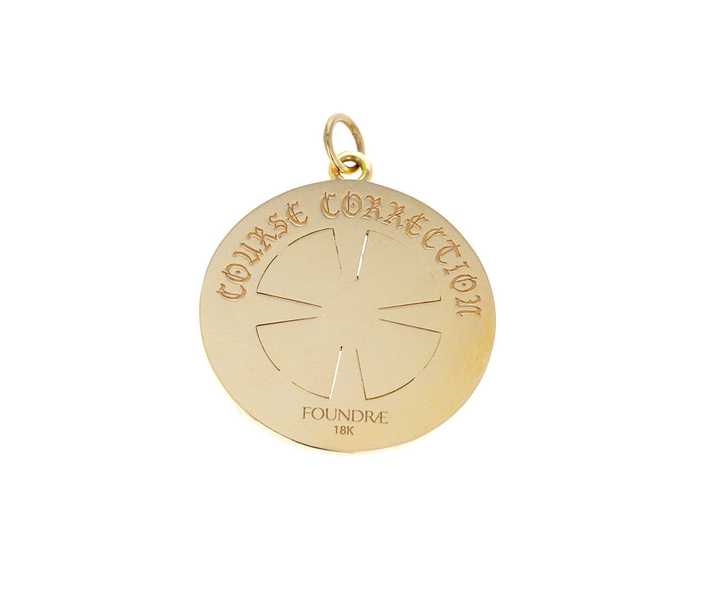 Compass Symbol Wheel Medallion Pendant ONLY