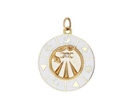 Large Mind, Body, Soul Enamel Charm Medallion ONLY
