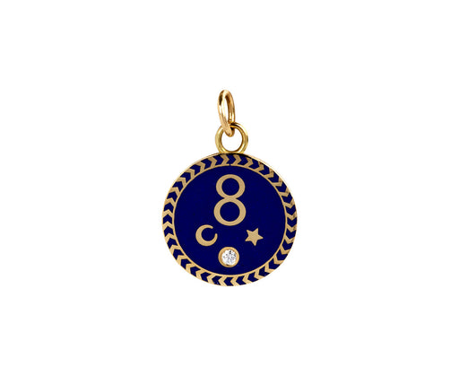 Foundrae Baby Blue Enamel Karma Pendant ONLY