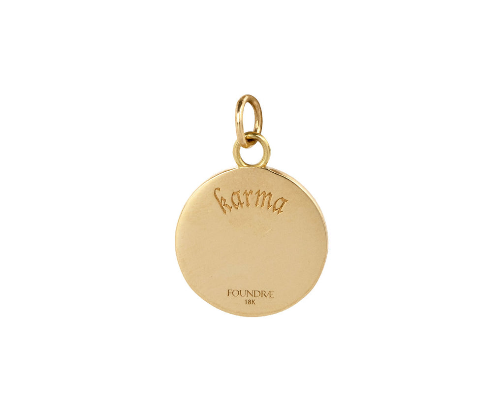 Foundrae Baby Blue Enamel Karma Pendant ONLY back