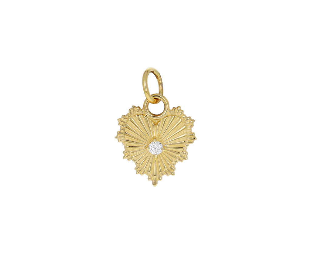 Mini Center Diamond Heart Charm Pendant ONLY