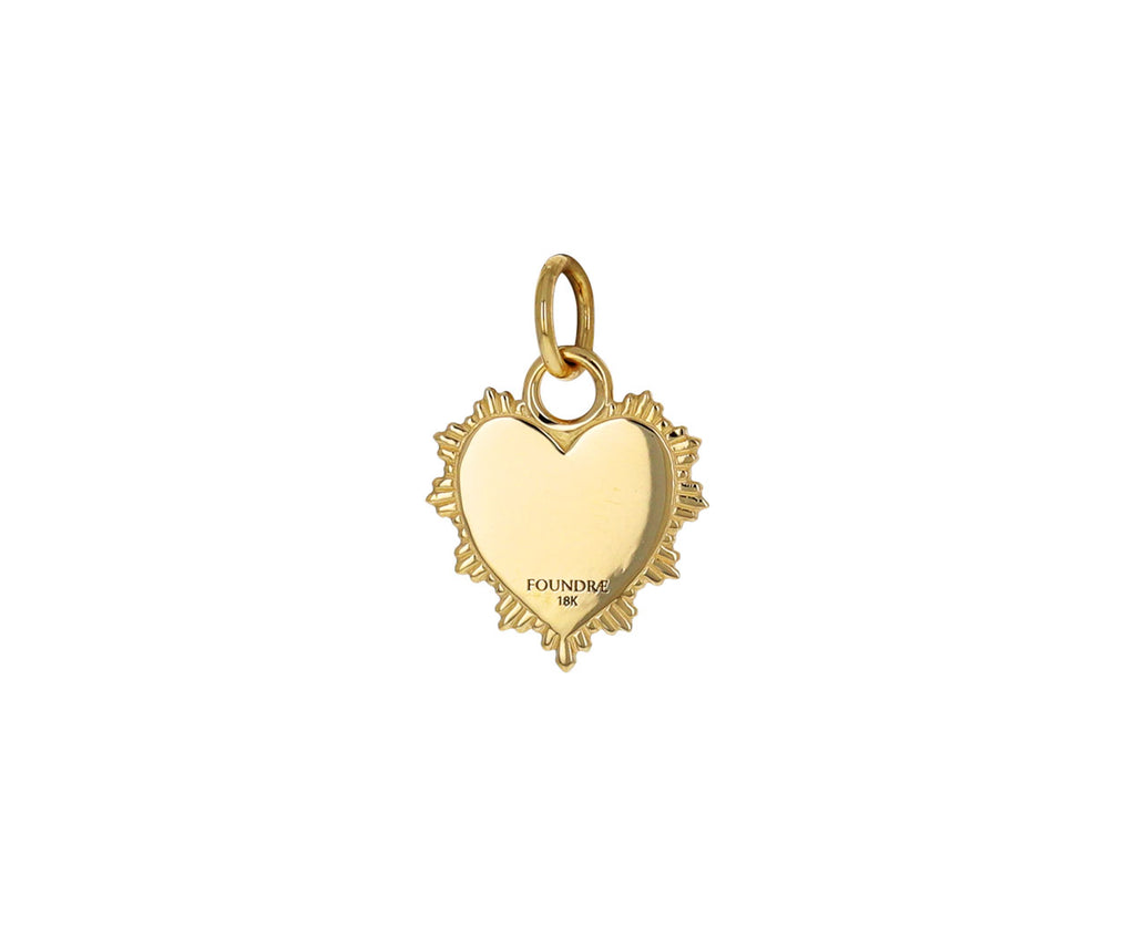 Mini Center Diamond Heart Charm Pendant ONLY