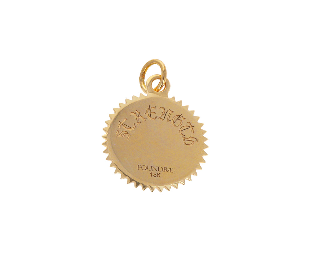 Foundrae Baby Strength Medallion Pendant Back
