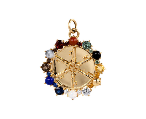 Foundrae Large Mixed Gem Aether Medallion Pendant ONLY