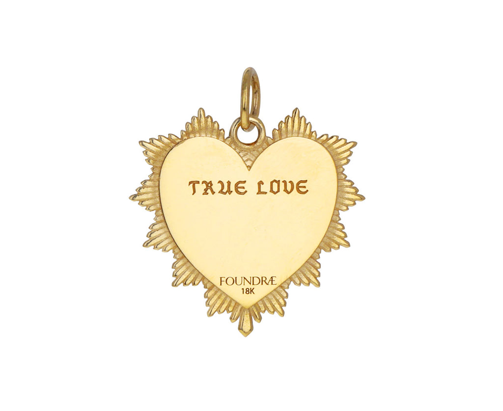 Foundrae Medium True Love Bowen's Knot Heart Charm Pendant ONLY