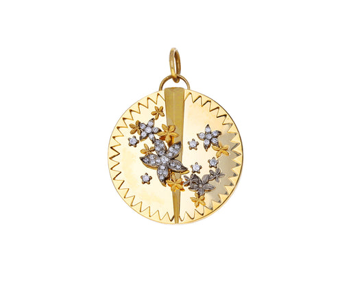 Large Blossoms Medallion Charm ONLY