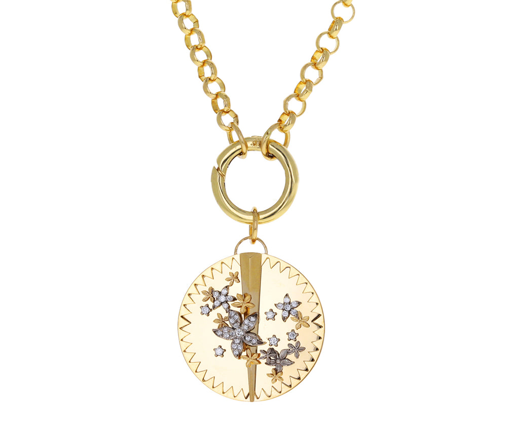 Large Blossoms Medallion Charm ONLY