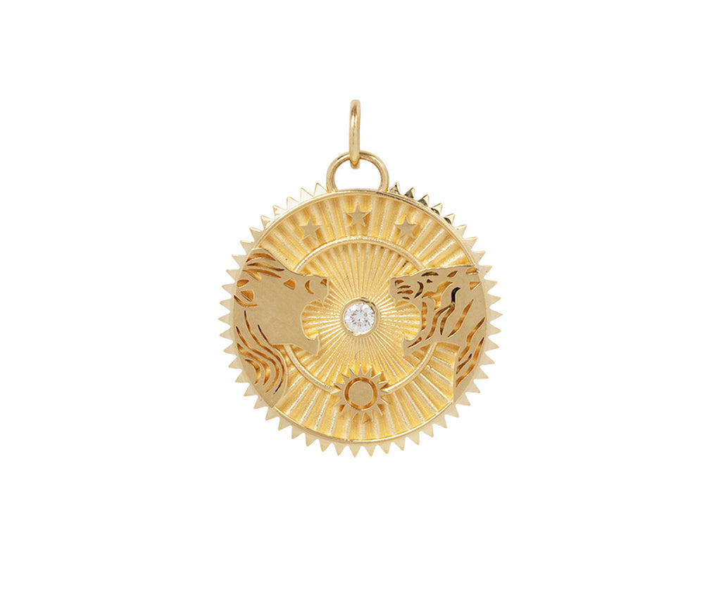 Big gold outlet medallion necklace
