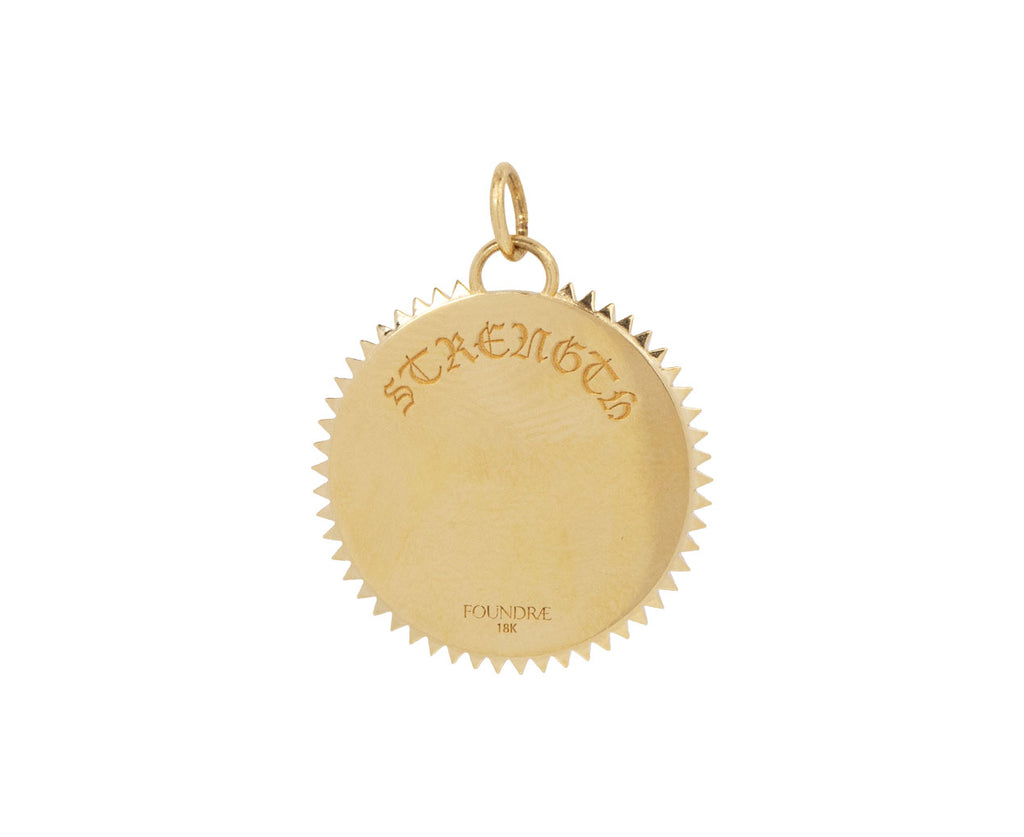 Foundrae Large Strength Charm Medallion ONLY Back