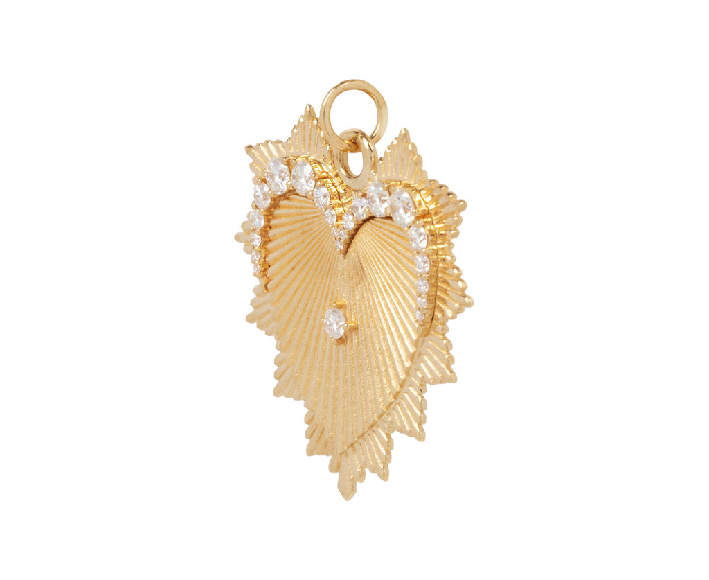 Oversized True Love Radiating Diamond Heart Charm Pendant ONLY