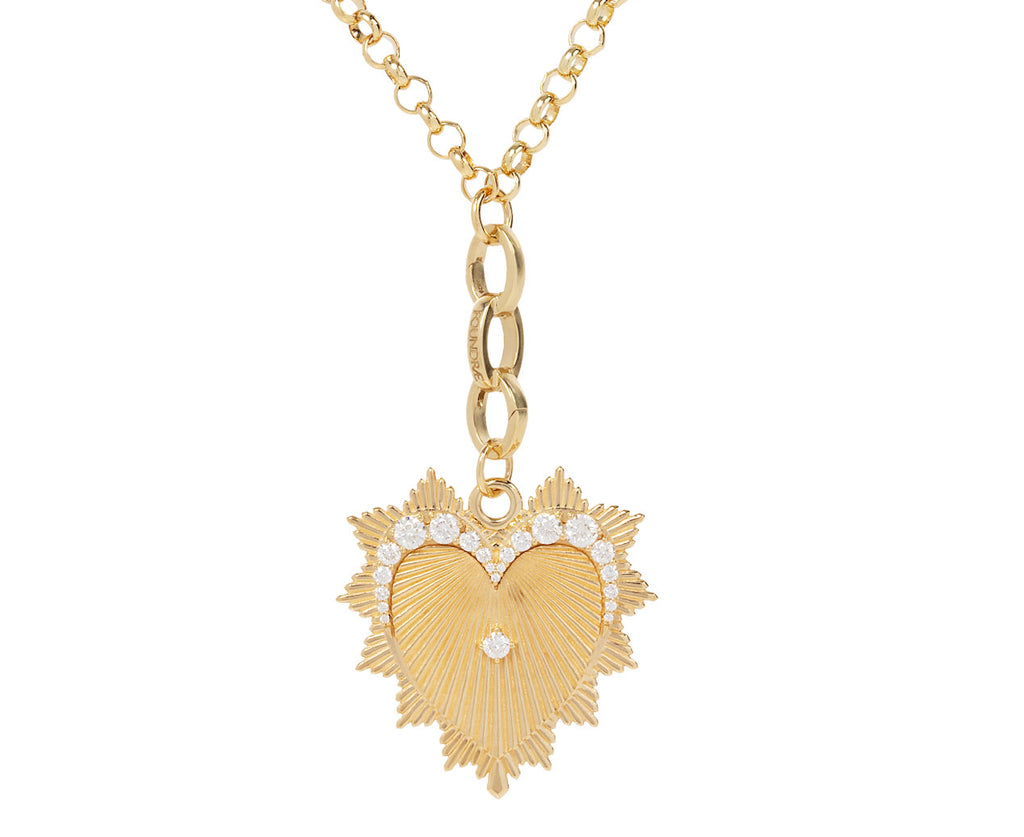 Oversized True Love Radiating Diamond Heart Charm Pendant ONLY