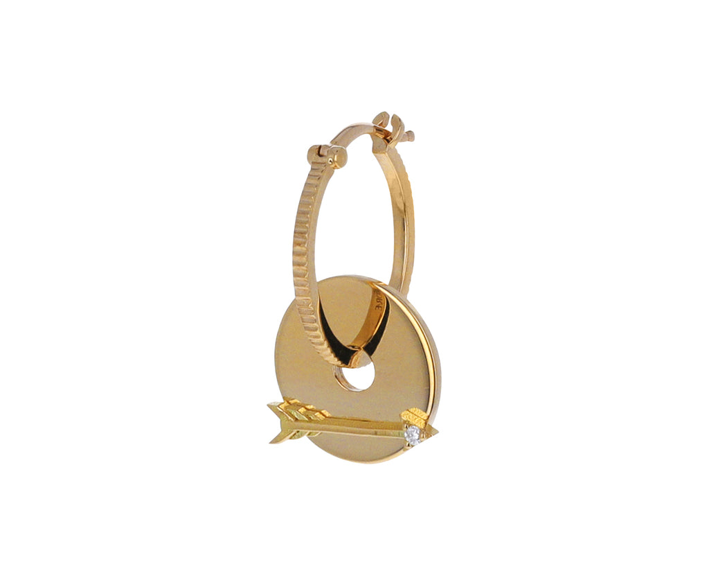 Foundrae Single Gold Arrow Symbol Disk Charm ONLY