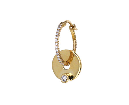 Foundrae Single Diamond Symbol Disk Charm