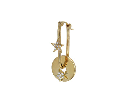 Foundrae Single Diamond Star Symbol Disk Charm