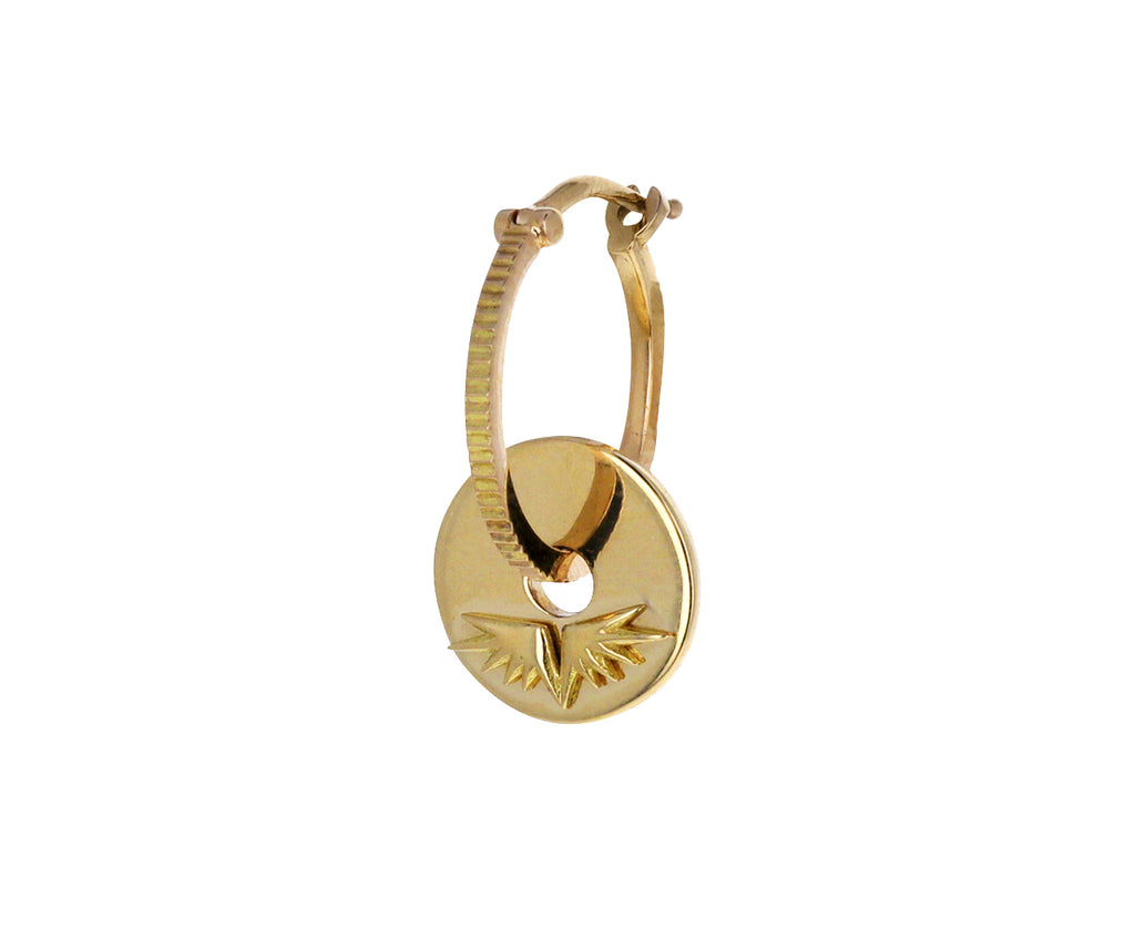 Single Gold Wings Symbol Disk Charm ONLY
