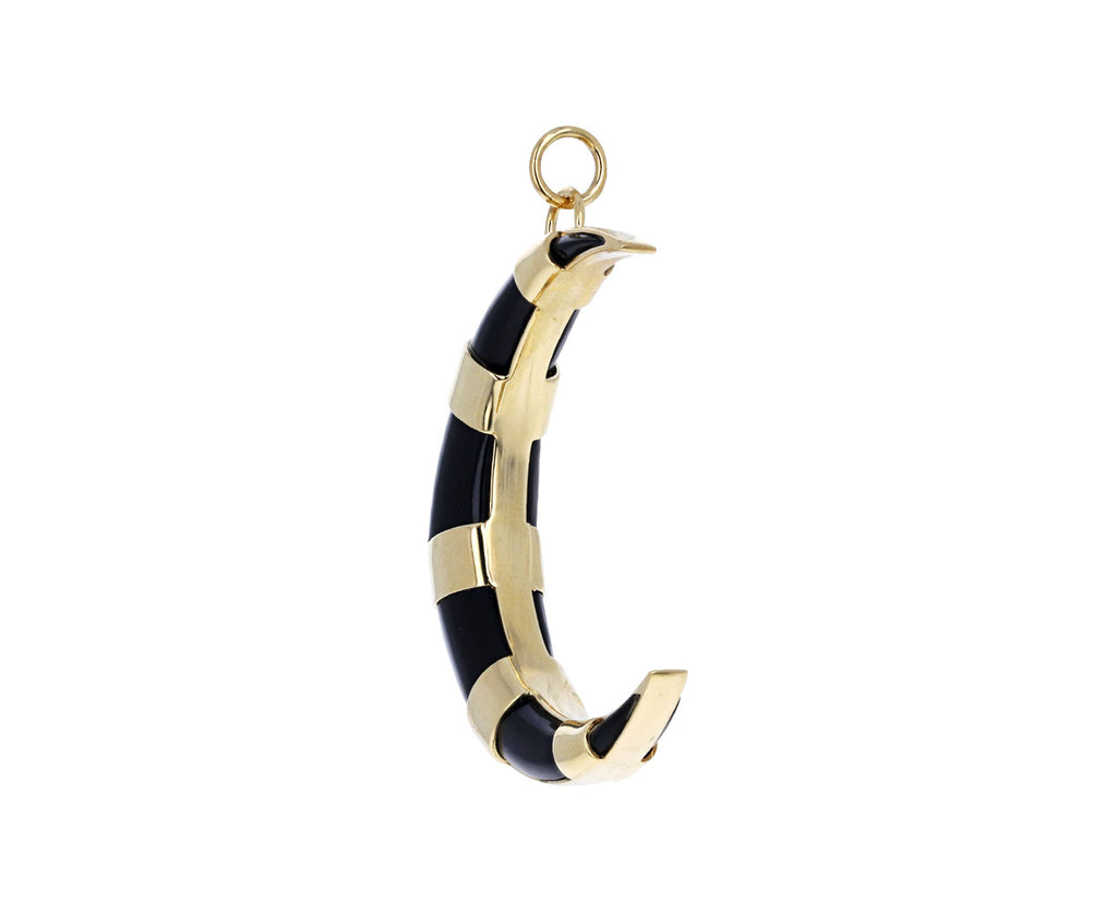 Large Black Onyx Crescent