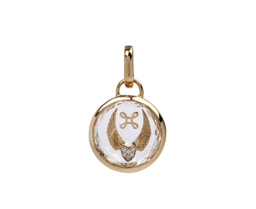 Foundrae Round Sealed Clear Quartz Beloved Gemstone Pendant ONLY