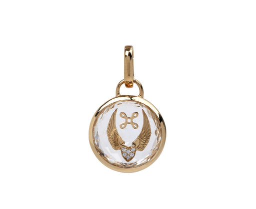 Foundrae Round Sealed Clear Quartz Beloved Gemstone Pendant ONLY