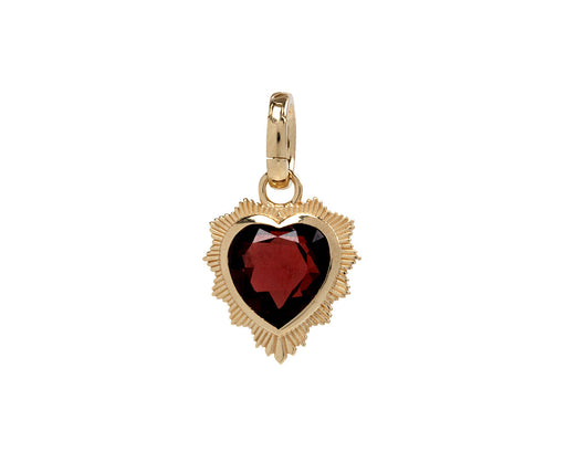 Foundrae Garnet Gemstone True Love Heart Medallion ONLY